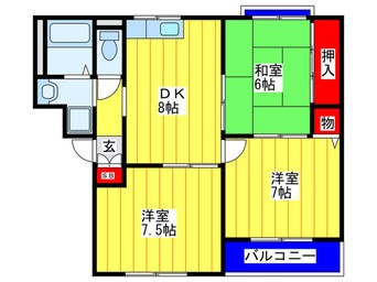間取図 Ｍクレ－ル　Ａ棟