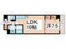 カーサ　フェリーチェ 1LDKの間取り