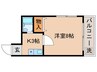 レタンドゥラメールCKⅥ 1Kの間取り