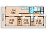 ライブコート泉北（307） 3LDKの間取り