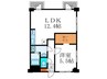 サンフロ－ラ三条大宮 1LDKの間取り