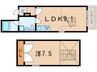 シーマーク芦屋 1LDKの間取り