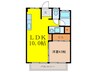 松林マンション 1LDKの間取り