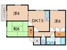 メゾンボヌール 3DKの間取り