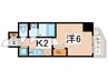ｴｽﾘｰﾄﾞ天王寺ﾌﾞﾗﾝｼｪ(1204) 1Kの間取り