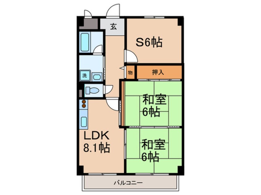 間取図 グランディール園田