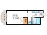SUNCITY KYORITSU 1Kの間取り