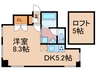 花梨館 1DKの間取り