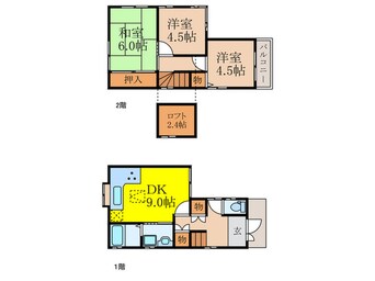 間取図 東大寺2丁目貸家