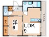 ライトコ－ト 1LDKの間取り