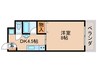 ドムールY 1DKの間取り