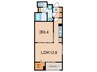グランヴィル芦屋西 1LDKの間取り