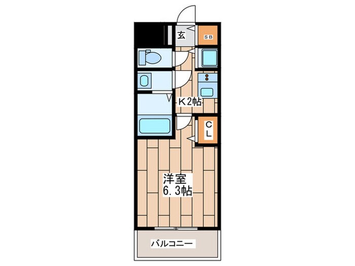 間取り図 ﾌﾟﾚｻﾝｽ四天王寺前夕陽丘(609)