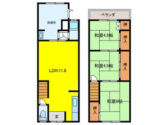 間取図 東野森野町（23-30）貸家