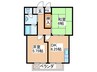 シャンテ渡辺 2DKの間取り