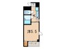 蒼光ビル 1Kの間取り