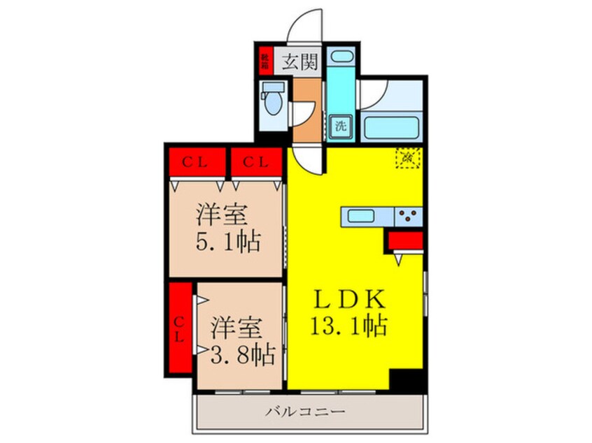 間取図 パークヒル新石切