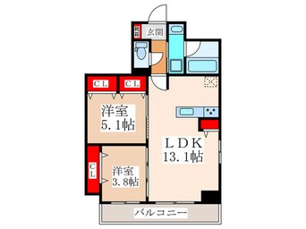 間取図 パークヒル新石切