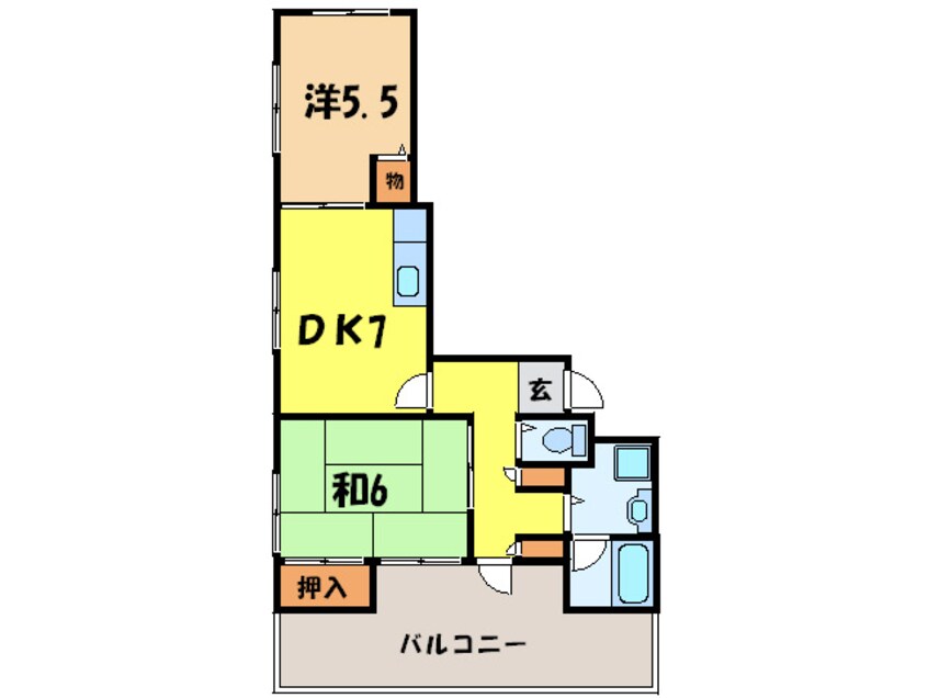 間取図 ド－ル霞ヶ丘