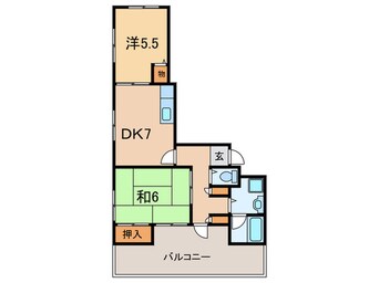 間取図 ド－ル霞ヶ丘