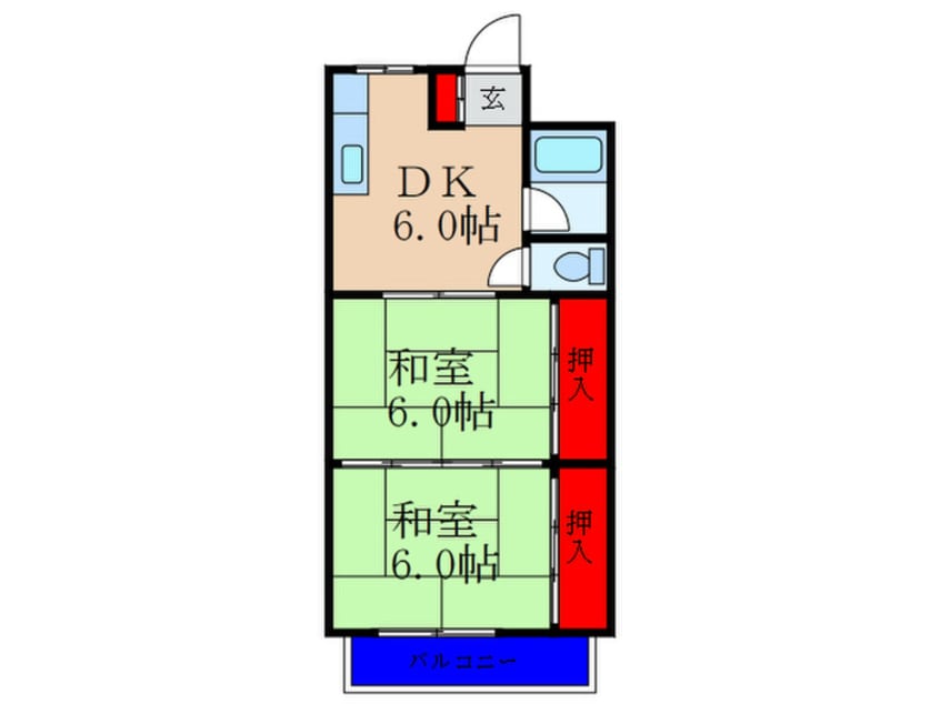 間取図 第２マンション北