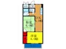第２マンション北 2DKの間取り