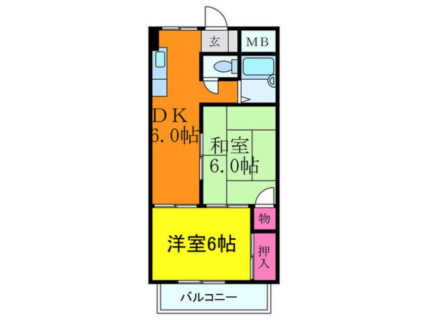 間取図 第２マンション北