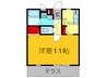 メゾンシャロ－ムＢ棟 1Kの間取り