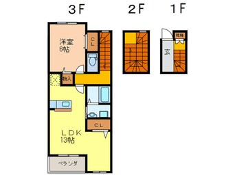 間取図 ラ　サクセション宝塚