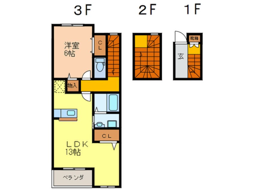 間取図 ラ　サクセション宝塚