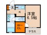 ラメ－ル五条 1Kの間取り