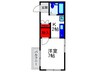 ＣＡＳＡ曽根 1Kの間取り