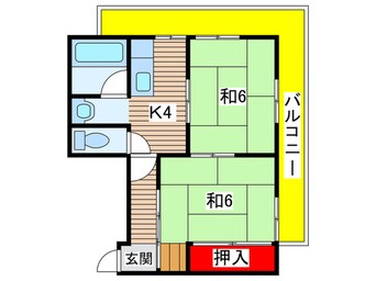 間取図 ハイツ嵯峨野