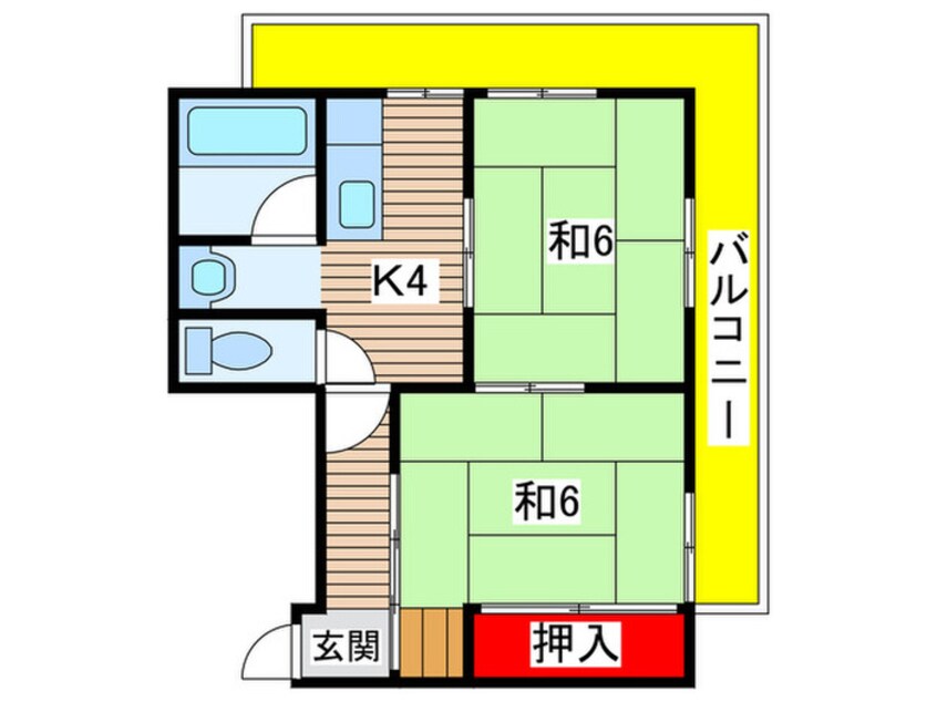 間取図 ハイツ嵯峨野