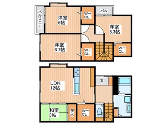 間取図 古曽部町3丁目戸建