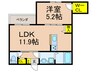シエーナ楠葉ジェミオス 1LDKの間取り