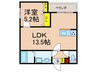シエーナ楠葉ジェミオス 1LDKの間取り