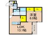 シエーナ楠葉ジェミオス 1LDKの間取り
