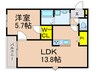 シエーナ楠葉ジェミオス 1LDKの間取り