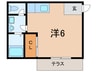 シェトア北 1Rの間取り