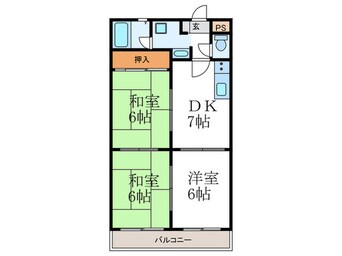 間取図 ロイヤルコ－ポ