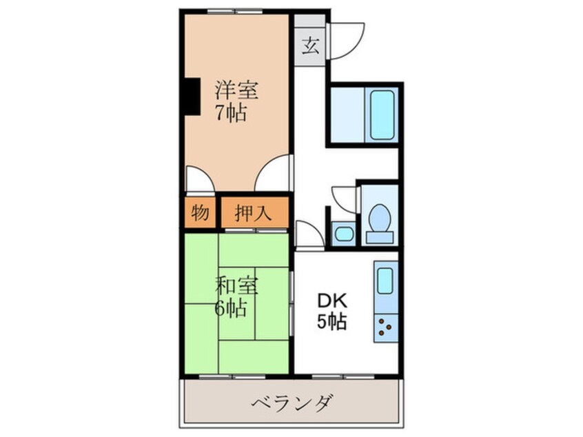 間取図 ロイヤルコ－ポ