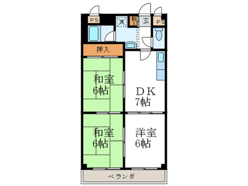 間取図 ロイヤルコ－ポ