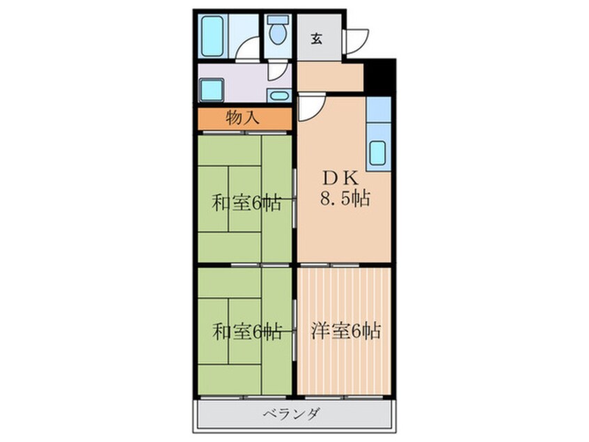 間取図 ロイヤルコ－ポ