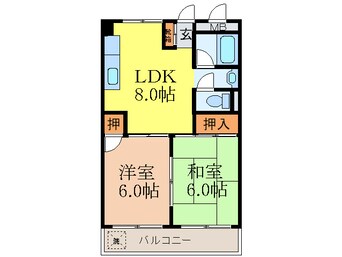 間取図 グリ－ンハイツ竹園