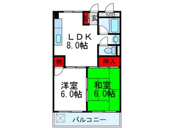 間取図 グリ－ンハイツ竹園