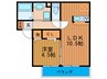 ドゥーブル☆A 1LDKの間取り