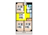 ローザ高屋 3DKの間取り