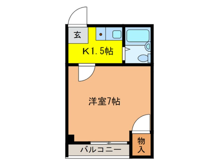 間取図 シャルマン岡山