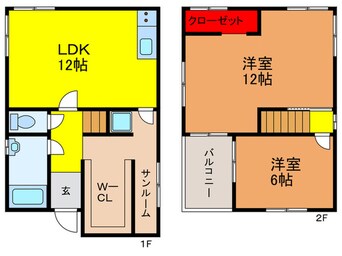 間取図 長尾家具町4丁目貸家